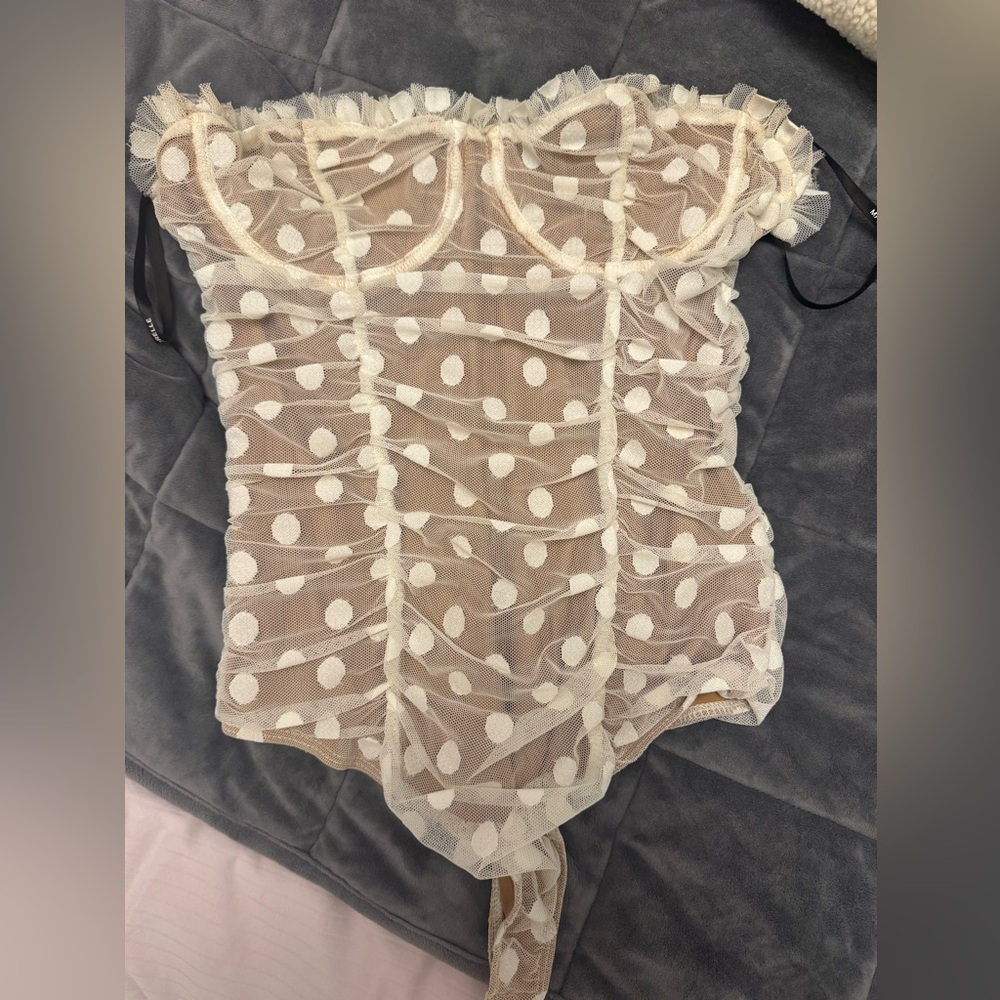 Majorelle Tulle Bodysuit Polkadot